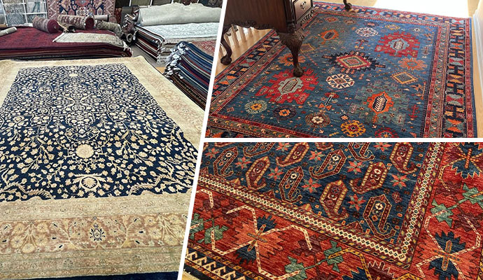 different types rugs in floor