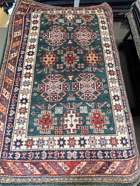 4'x6' Kazak rug for study