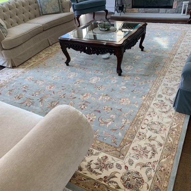 Silk living room rug