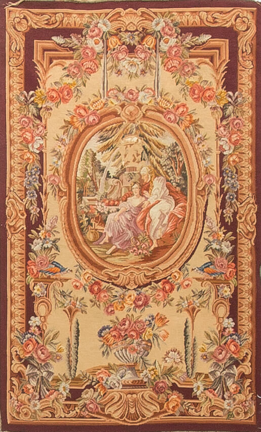 Antique French Tapestry Panel Circa 1890