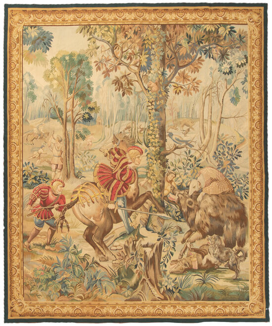 Antique French Tapestry Panel Circa 1890