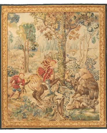 Antique French Tapestry Panel Circa 1890