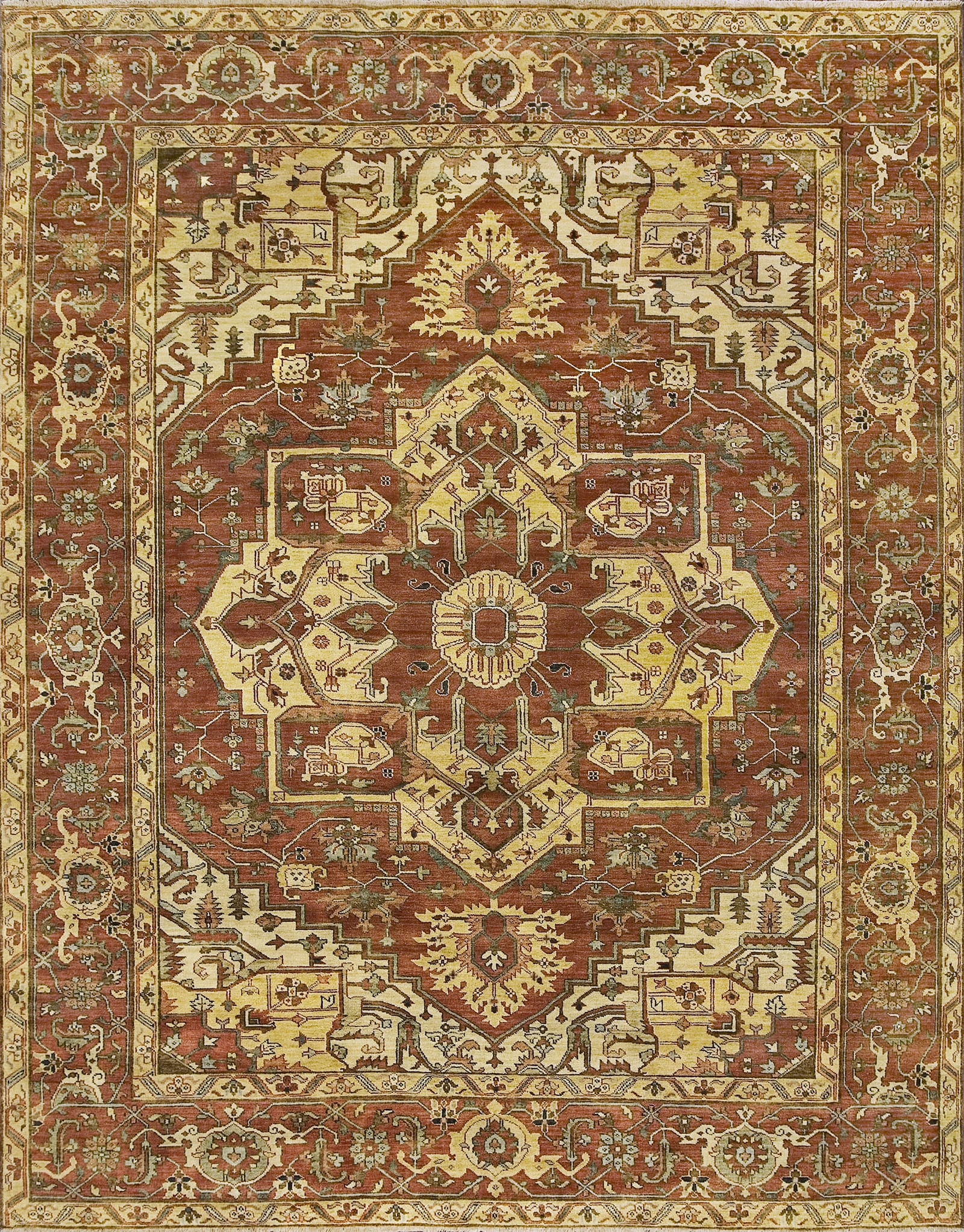 Antique Serapi 051p Prg Rust