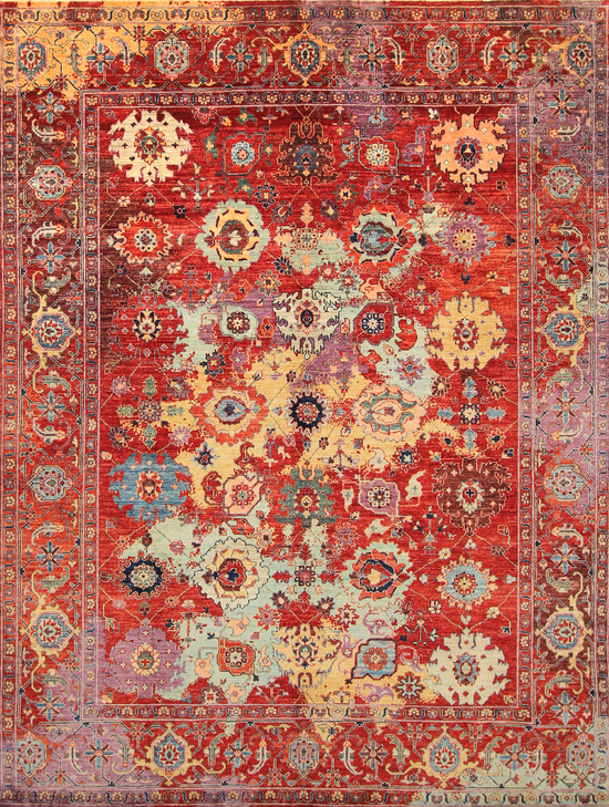 ARYANA ABSTRACT SAMAR RED / MULTI