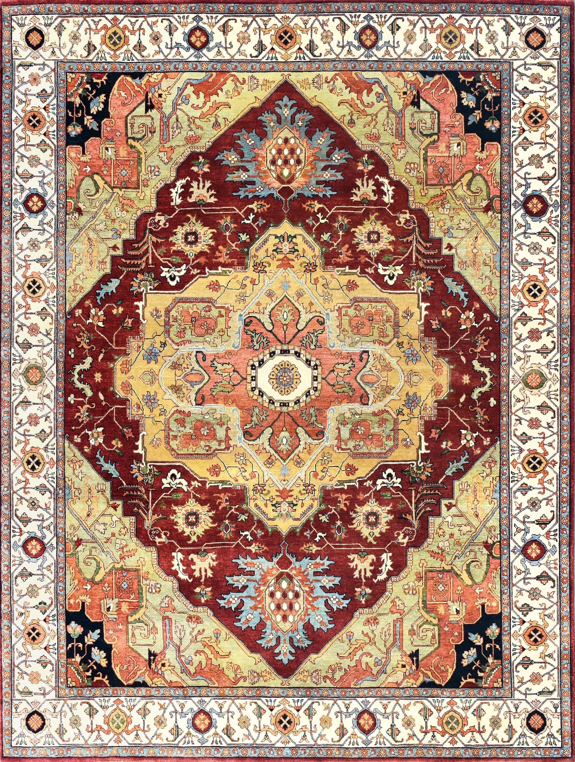 BAKSHAHESH B1208 RED / IVORY