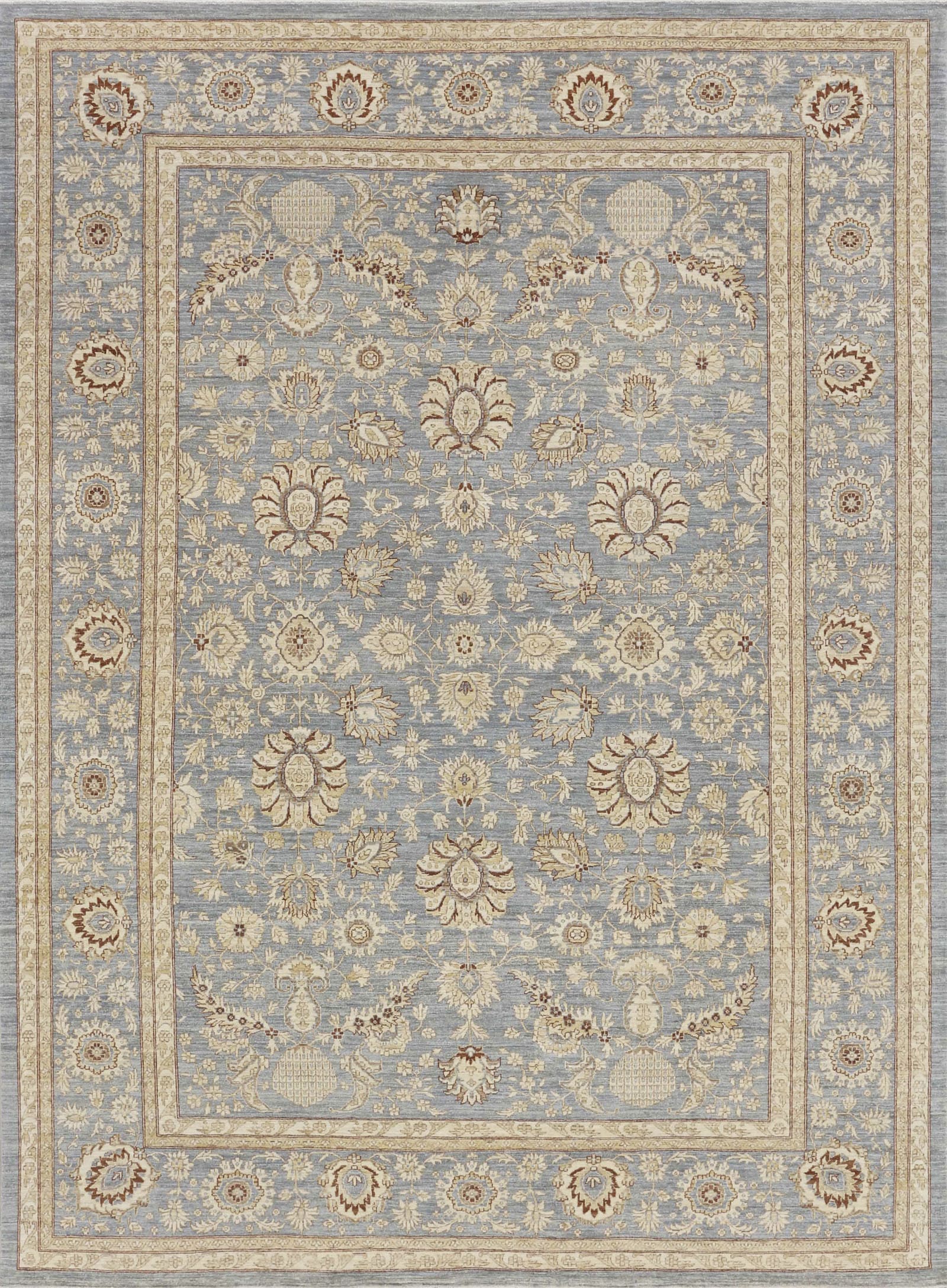 Sultanabad Collection N-54 Con Light Blue Light Blue