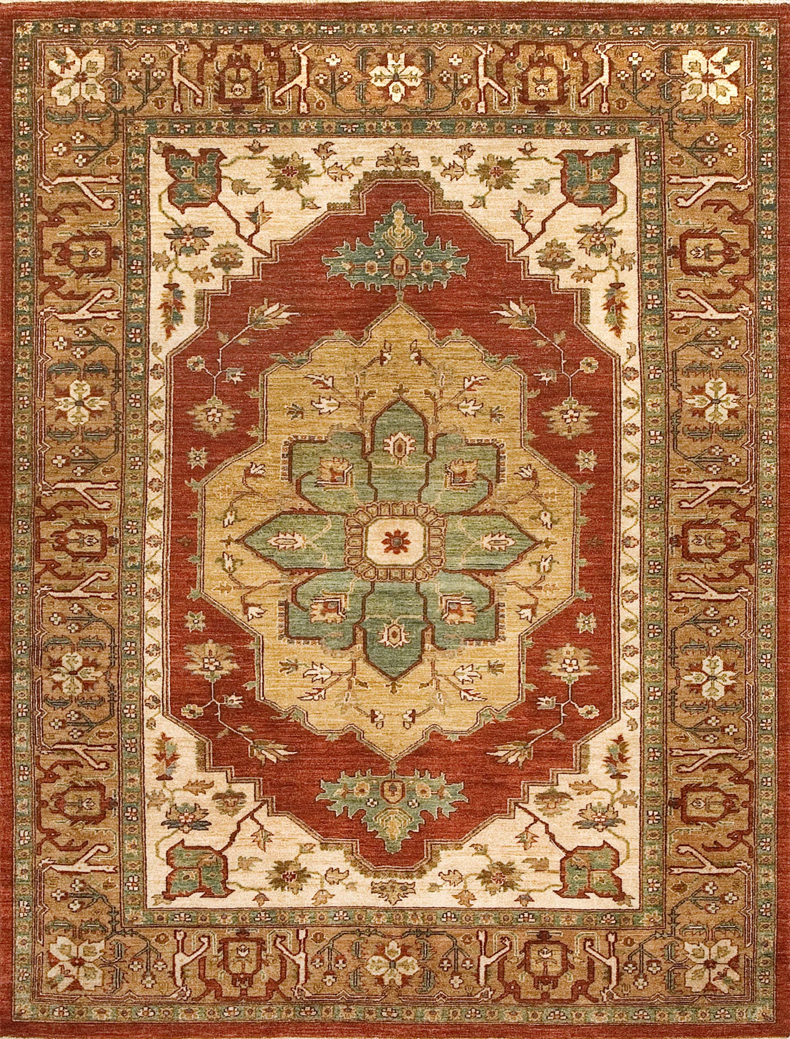 Sultanabad Collection S-16 Con Red Brown