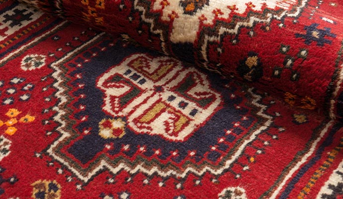 Reddish traditional rug